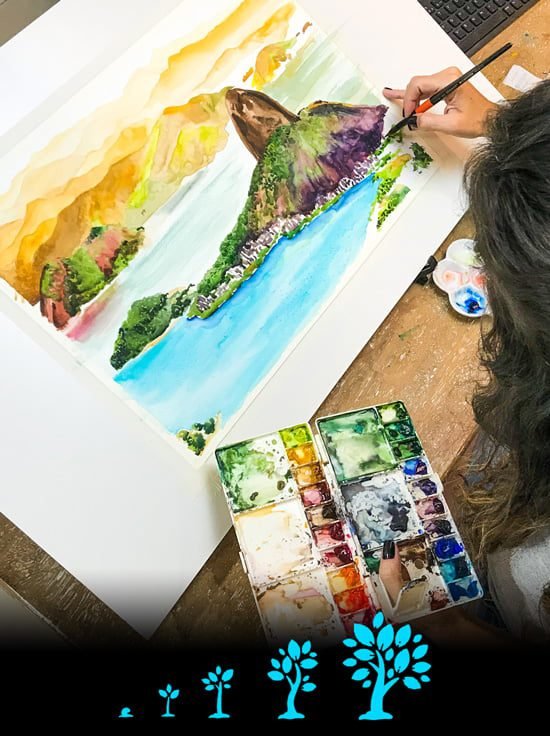 www.casabeta.com.br curso online de aquarela, como pintar aquarela, técnica  para pintar aquarela, pintura em aquarel…