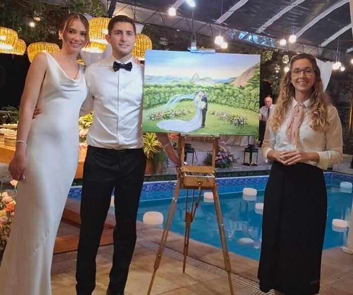 Arte e Pintura ao Vivo para Casamentos com Renata Chabetai