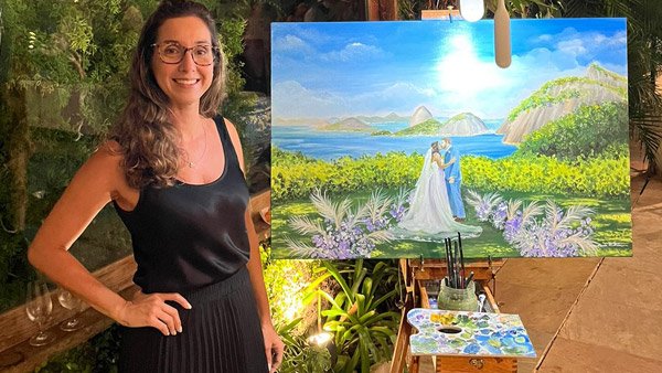 Pintura ao vivo Casamento