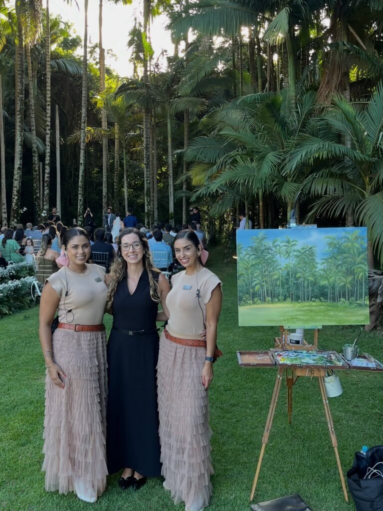 Aquarela ao vivo da cerimônia casamento Minas Gerais