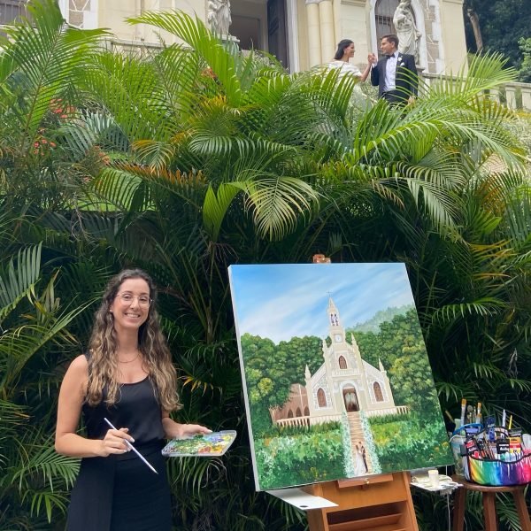 Pintura ao Vivo Casamento Renata Chabetai - Rio de Janeiro RJ