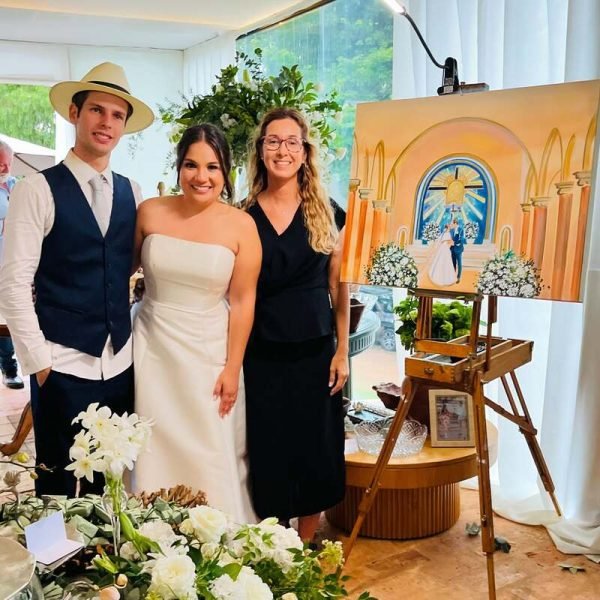 Pintura ao Vivo Casamento personalisado Três Pontas MG