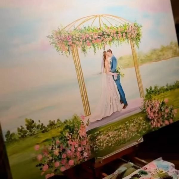 Pintura ao Vivo Casamento Renata Chabetai - Armação dos Búzios RJ